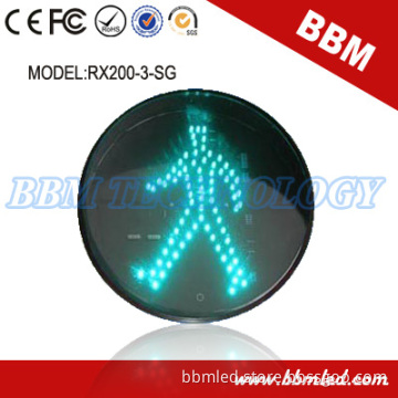 Battery Operated Pedestrian Traffic Light Module for Indicating Go or Stop